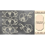 Набір чіпбордів Орхідея міні 349, колір молочний, ТМ Фабрика Декору