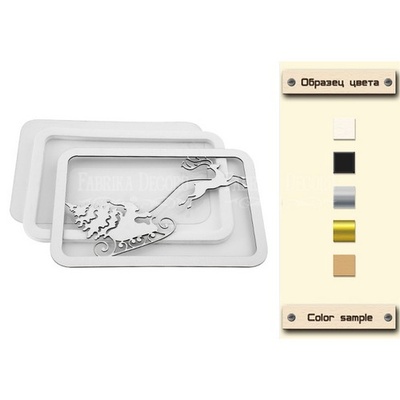 Заготовка для шейкера Санта Клаус і санки 13х9 см, колір срібло, ТМ Фабрика Декору