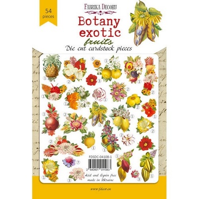 Набір висічок для скрапбукінгу, колекція Botany exotic fruits, ТМ Фабрика Декору