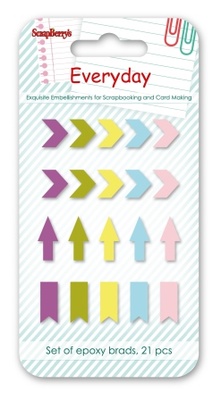 Набір однотонних епоксидних стікерів від ScrapBerryʼs - День за Днем 3