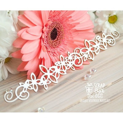 Чипборд ScrapBox - Рослинний бордюр з кельтським мотивом довгий Hw-053