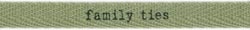 Саржева стрічка з принтом Creative Impressions - FAMILY TIES, ширина 1 см, довжина 90 см