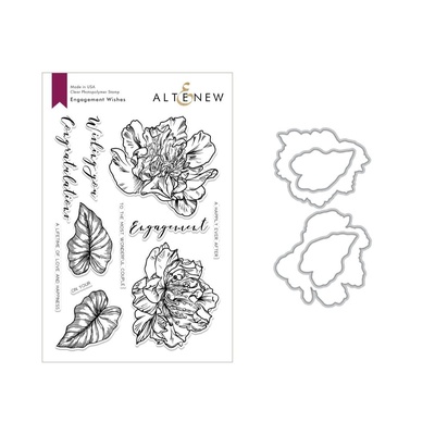 Ножі і штампи від Altenew - Engagement Wishes Stamp & Die Bundle