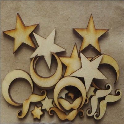 Деревянные украшения Космо, 20 штук