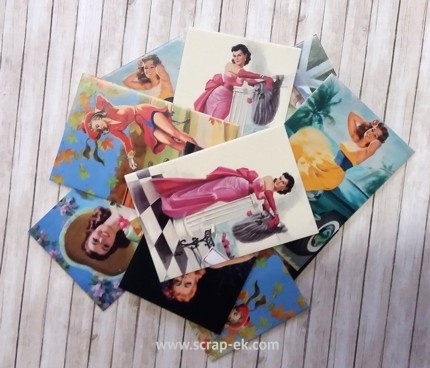 Набір карток від Євгенія Курдібановська ТМ - "Пін-ап", 5x7 см, 10 шт.