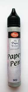 Контрурна фарба Paper-pen від Viva-decor, колір срібло, 25мл