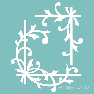 Чипборд від Вензелик - куточки 04, розмір: 58*72 мм