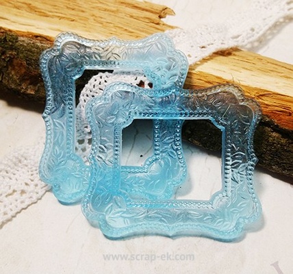 Прозрачная рамка из смолы №1 (голубая) от Евгения Курдибановская ТМ