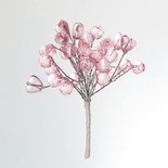 Мини-веточки с акриловыми сердечками от Scrapberry's, РОЗОВЫЕ, 6 шт