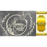 Набір чіпбордів Happy Easter 496, колір золото, ТМ Фабрика Декору
