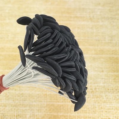 Тычинки для лилии на проволоке, цвет черный, 5 шт.