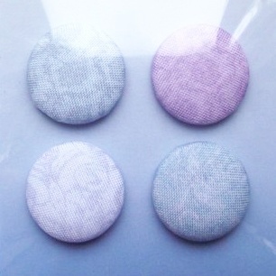 Набор тканевых фишек Морозные узоры. Диаметр фишки 28 мм.