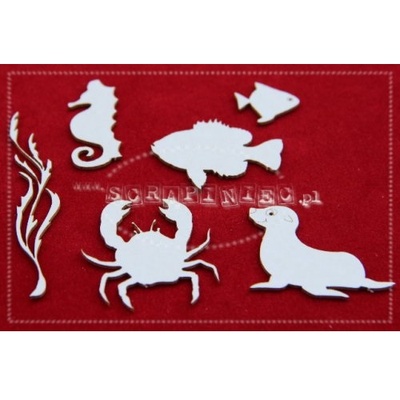 Чипборд Scrapiniec - Водний світ, 17 елементів