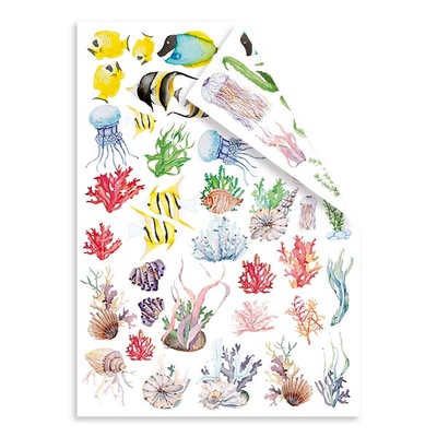 Набір двосторонніх картинок для вирізання Sea Life 15х20см, ТМ Фабрика Декору