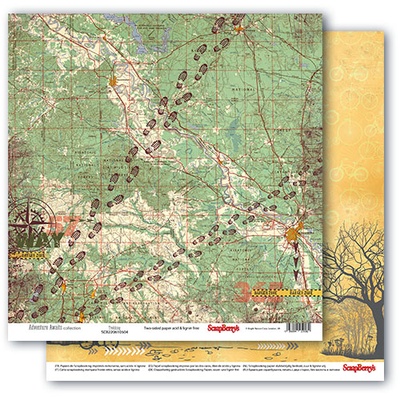 Набор бумаги для скрапбукинга от ScrapBerry's - Мужской отдых, 30,5х30,5 см, 190 гр/м, (8 двусторонних листов)