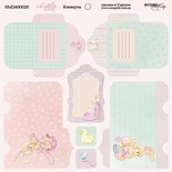 Аркуш двостороннього паперу для скрапбукінгу від Scrapmir - Конверти - Little Bunny, 20x20см