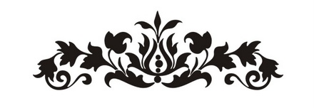 Акриловый штамп W030 Виньетка, размер 4,5 * 1,4 см