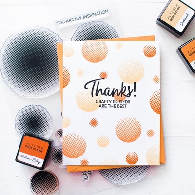 Набор штампов от Altenew - Halftone Circles Stamp Set - Круги