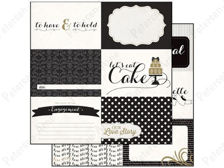 Аркуш двостороннього скрап-паперу Echo Park Paper - You & Me Have & Hold, 30x30 см