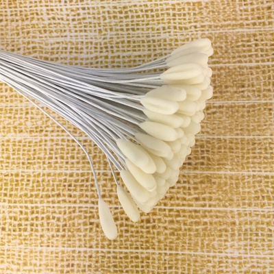 Тайські тичинки тюльпана на дроті, колір молочний-білий, 5шт.