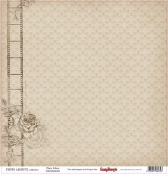 Бумага двусторонняя для скрапбукинга от ScrapBerry's - Фотоархив - Фотоальбом, 30,5х30,5 см