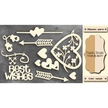 Чипборд Фабрика Декору - Діля серця 1, колір молочний, крафт