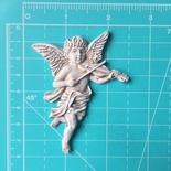 Гипсовое украшение с патинированием от Е.В.A - Ангел со скрипкой, 7.1см