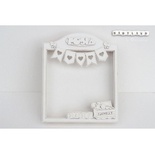 Заготовка з чіпборду Scrapiniec - об’ємна рамка (шадоу-бокс) МАЛЫШ (рос), 15x15см