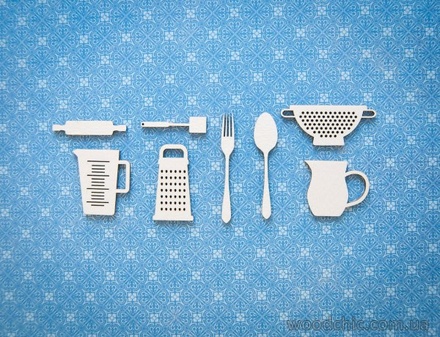 Чипборд от WOODchic - Набор "Кухонные принадлежности"