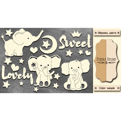 Чипборд Фабрика Декору - My little baby boy 2, колір молочний, крафт