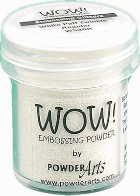 Текстурная пудра для эмбоссинга Wow - White Puff Twinkle - Regular, 15 мл.