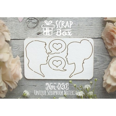 Чипборд ScrapBox - Силуети жіночий і чоловічий №1
