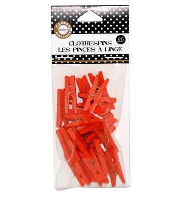 Міні-прищепка Canvas Corp - Orange, 1 штука, довжина 2,5см