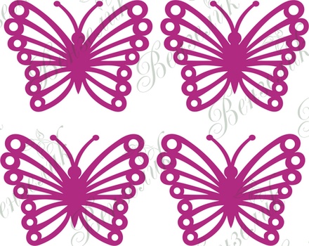 Чипборд від Вензелик - Набір метеликів, розмір: 21*28 мм