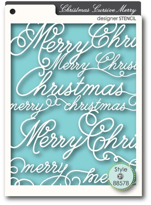 Маска від Memory Box - Stensils - Cursive Merry