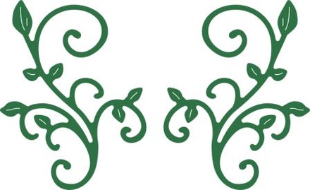 Нож для вырубки от Cheery Lynn Designs - Tiny Fanciful Flourish Left & Right (Set of 2)