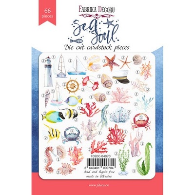 Набор высечек Sea soul, 66шт, ТМ Фабрика Декора