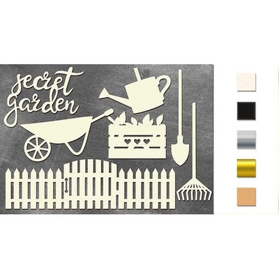 Набір чіпбордів Secret garden, колір крафт, ТМ Фабрика Декору