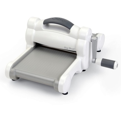 Машинка для вирубки і тиснення Sizzix Big Shot Machine White & Gray, біло-сіра (з платформою і пластинами), стартовий набір