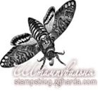 Акриловый штамп FA038 Стрекоза, размер 3,7 * 3 см