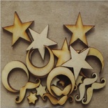 Деревянные украшения Космо, 20 штук