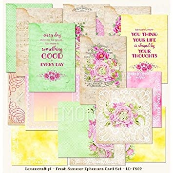 Высечки LemonCraft - Fresh Summer - Ephemera cards, 31 шт.