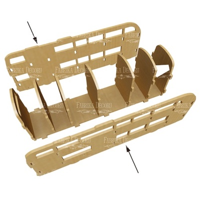 Заготовка ТМ Фабрика Декору - Дерев’яний органайзер для письмових засобів Автобус