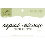 Акриловий штамп Lesia Zgharda T238a Перші місяці мого життя, розмір 7,4х1,3 см.