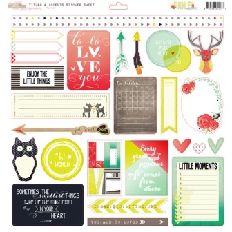 Наліпки від Glitz Design - Finnley Cardstock Stickers - Titles & Accents