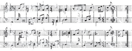 Акриловый штамп от Kaisercraft - Ноты