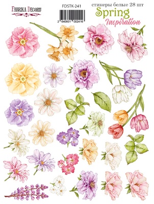 Набір наліпок (стікерів) 28шт. Spring inspiration #241, ТМ Фабрика Декору
