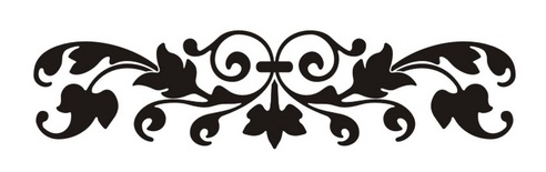 Акриловый штамп W031 Виньетка, размер 5,9 * 1,5 см