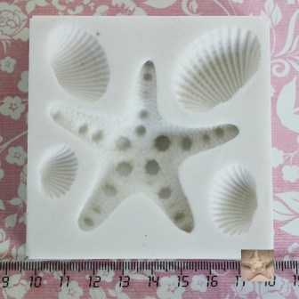 Силіконова форма (молд) - Набір мушель, розмір: 65 мм