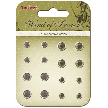 Набір кришталевих брадс "Вітер мандрів", колір зелено-сірий, 16шт.